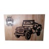 Gravure sur bois Jeep Willys