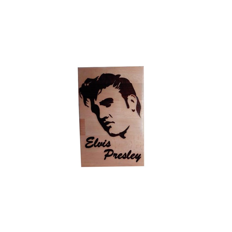 Gravure sur bois Elvis Presley