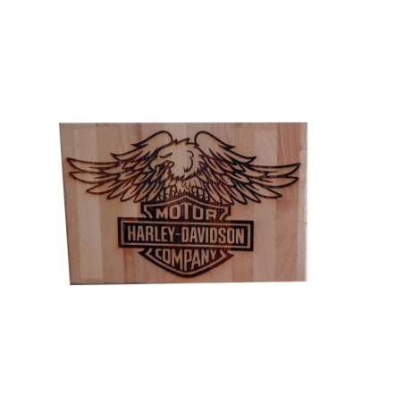 Gravure sur bois Logo Harley Davidson