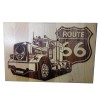 Gravure sur bois Truck Route 66