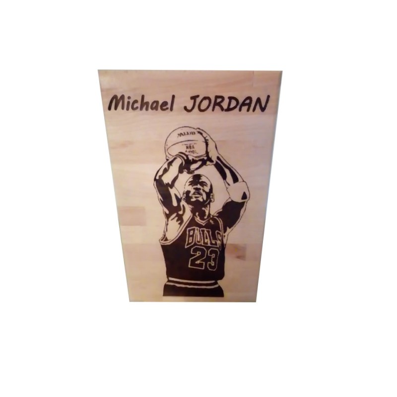 Gravure sur bois Michael Jordan