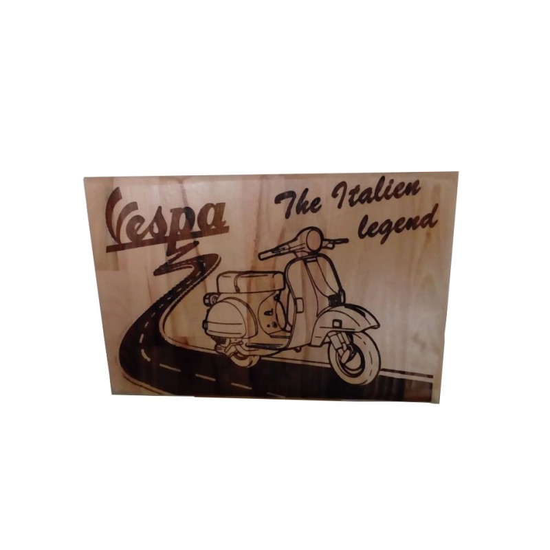 Gravure sur bois Vespa