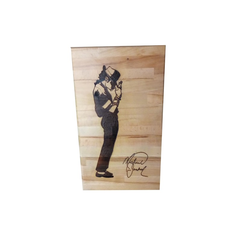 Gravure sur bois Michael Jackson