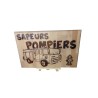 Gravure sur bois sapeur pompier