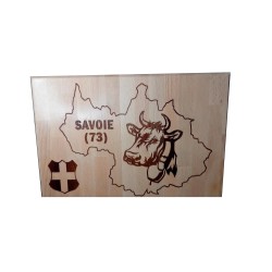 Gravure sur bois carte de savoie