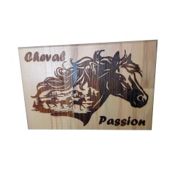 Gravure sur bois cheval