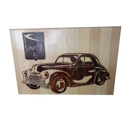 Gravure sur bois simca 6