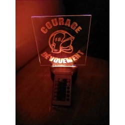 Lampe Pompier courage et devouement