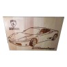 Gravure sur bois Ferrari 360 Modena