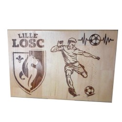 Gravure sur bois club foot LOSC