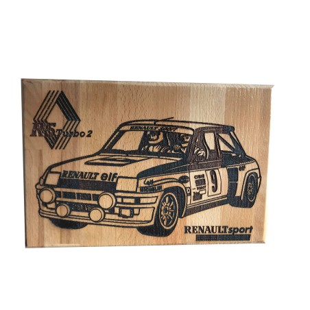 Gravure sur bois Renault 5 Turbo 2