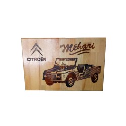 Gravure sur bois Citroen Mehari