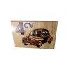 Gravure sur bois Renault 4 CV