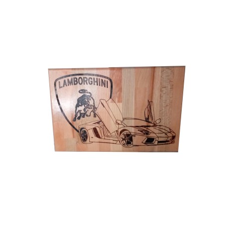 Gravure sur bois Lamborghini