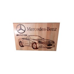 Gravure sur bois Mercedes Benz