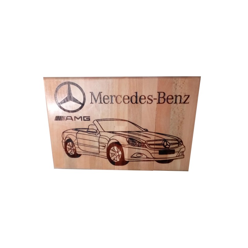 Gravure sur bois Mercedes Benz