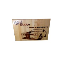 Gravure sur bois Dodge Challenger