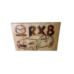 Gravure sur bois Mazda RX8