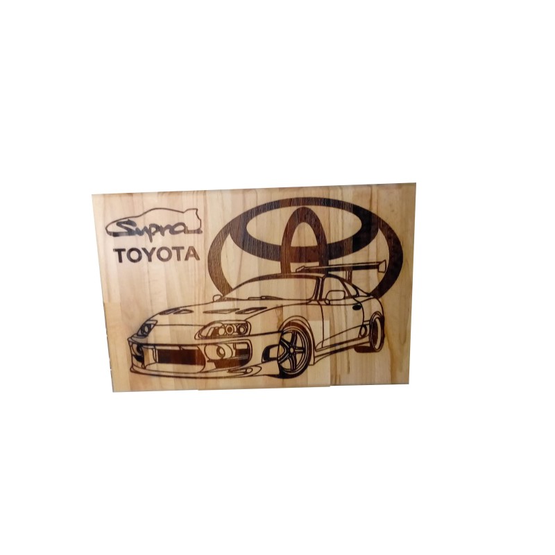 Gravure sur bois Toyota Supra