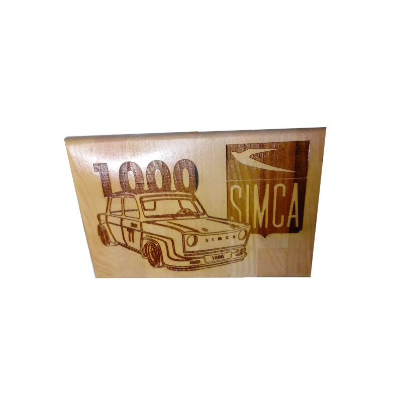 Gravure sur bois Simca 1000