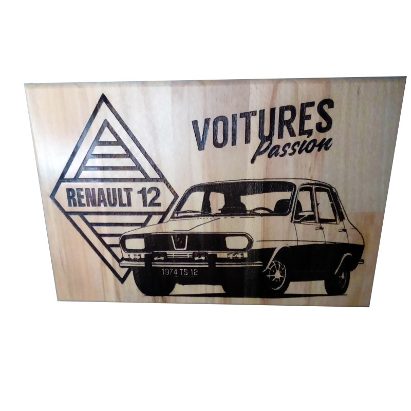 Gravure sur bois Renault 12