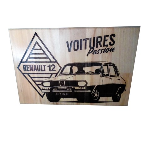 Gravure sur bois Renault 12