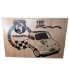 Gravure sur bois Fiat Abarth