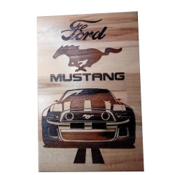 Gravure sur bois Ford Mustang