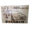 Gravure sur bois 405 Peugeot turbo 18