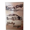 Gravure sur bois Mustang Shelby